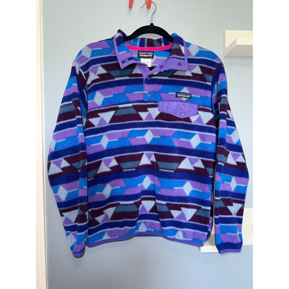 Women's Patagonia Lightweight Synchilla Snap-T Pullover Aztec Tango | Size Small